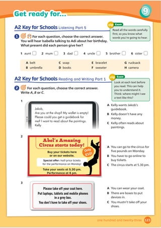 World of Wonder! Magazine
Book Club Culture Over to you!
Welcome
... ... ...
... ... ...
... ... ...
... ... ...
Lots of you are interested in
animals. There are so many
kinds of animals in the world
and they all look diﬀerent.
Take a look at the pictures.
Do you know these animals
and the parts of their
bodies?
Bobby has a question
for you. Do you have any
answers?
WOW!
WOW!
Bobby 5 minutes ago
Why are animals so awesome?
...
Question
WOW!
WOW!
• learn some words for parts of
animals’ bodies and what animals do
• use might, could, may, must and
can’t for deduction
• XVHWKHĬ
UVWFRQGLWLRQDO
• read a folk tale
• 
Ĭ
QGRXWDERXWVRPHQDWLRQDO
animals
• make a world map of national
animals
• learn how to talk about likes and
dislikes
• UHDGDQGZULWHIDFWĬ
OHV
In this unit I will …
100
Awesome animals
8
one hundred
 