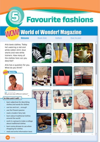 1 4.3
2 Work in pairs. Read the dialogue again and answer the questions.
1 Why have they made a cake?
2 Who loaded the dishwasher?
3 +DVDQERGVZHSWWKHĭ
RRUHW
4 What are they going to do later?
5 What does ‘OMW’ mean?
6 When is Lara’s birthday?
3 Work in pairs. Find these expressions in the dialogue. Then use the expressions
and act out the dialogues.
Surprise! Hang on! What a mess!
4 Imagine you’re planning a surprise party. What jobs do you have to do?
Talk to your partner and write a list.
We have to make a cake. Then we have to do the washing-up.
1 Can you load the dishwasher?
(…) I did it last
WLPH,W·VRXUWXUQ
3
Oh, thank you!
(…) This present
is for you!
2 ,W·V2.:H·UH
going to tidy up.
(…)
Ting: What a mess! Hurry up! We have to tidy up!
Lara will be here soon.
Bobby: Well, we’ve already made the cake.
Ting: Yes! And I’ve just cleared the table.
Arlo: Cool! But look at the mess over here!
Bobby: I’ve loaded the dishwasher, but I haven’t
done the washing-up yet.
Ting: $QGZHKDYHQŔWVZHSWWKHĭ
RRUHW
Arlo: Hang on, Ting! I’ve just done that!
Ting: Oh sorry! Maybe we should vacuum it.
Bobby: What about the bins? Has anyone emptied
the bins yet?
Ting: No, but we can do that later. I’ve just had
a text. It says ... OMW. That means ‘on my way’!
Arlo: So she’s coming now? Quick! Hide!
Bobby/Ting/Arlo: Surprise! Happy birthday!
Lara: Oh dear! Erm ... my birthday
is next week!
Bobby/Ting/Arlo: Oh no!
Arlo: Well, you can help us tidy
up!
50
Lesson 2
Team Talk
WOW!
WOW!
ﬁfty
Listen and read. Why are they tidying up? What’s the surprise?
 