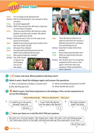 ,WLVQ·WVREDG
3
better than uniforms.
5 Lara is going to design a new uniform.
 