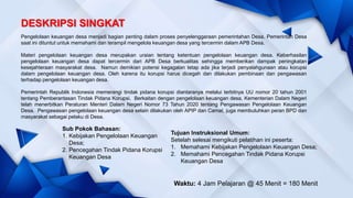 Materi Pengelolaan Keuangan desa dan aset | PPTX
