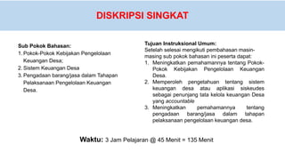 Pengelolaan Keuangan Desa yang Transparan dan Akuntabel: Kebijakan ...