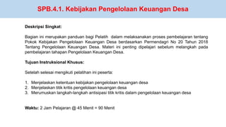 Pengelolaan Keuangan Desa yang Transparan dan Akuntabel: Kebijakan ...