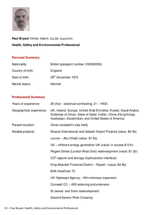 Resume fire safety phd