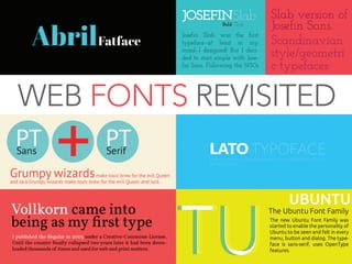 Web Fonts Revisited
 