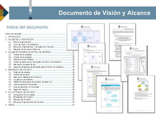 Documento de Visión y Alcance Indice del documento 