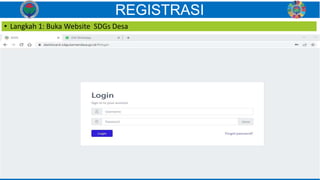 REGISTRASI
• Langkah 1: Buka Website SDGs Desa
I
A
Z
 