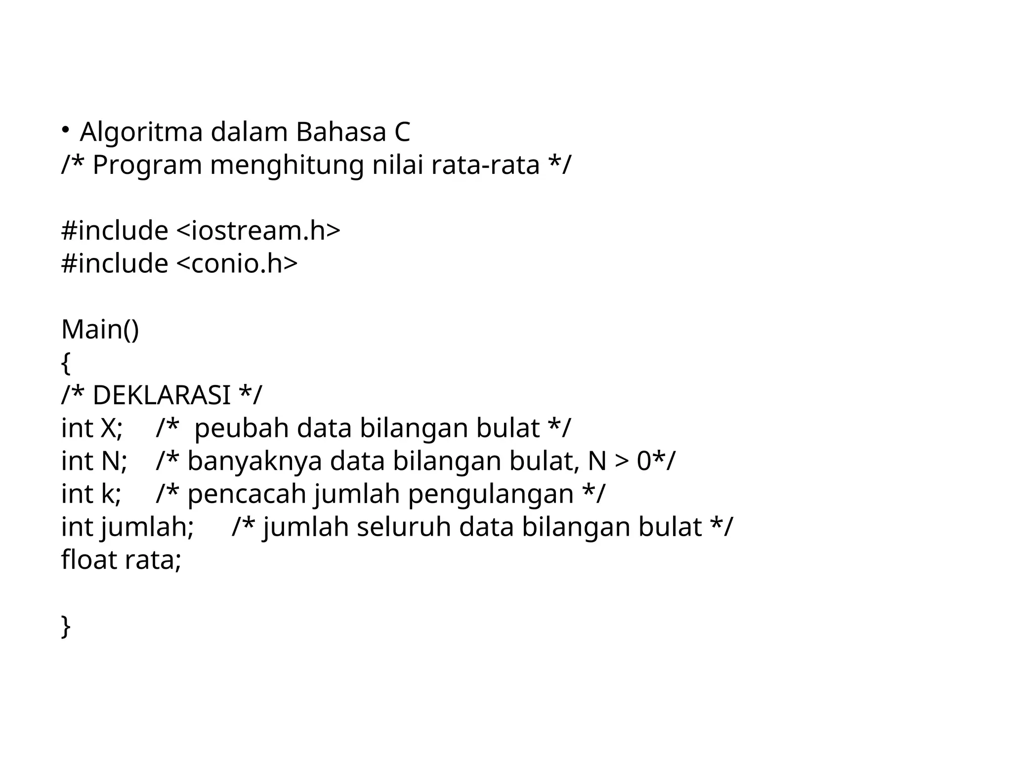 pb2mat_pert2.ppt algoritma pemrograman c | PPT