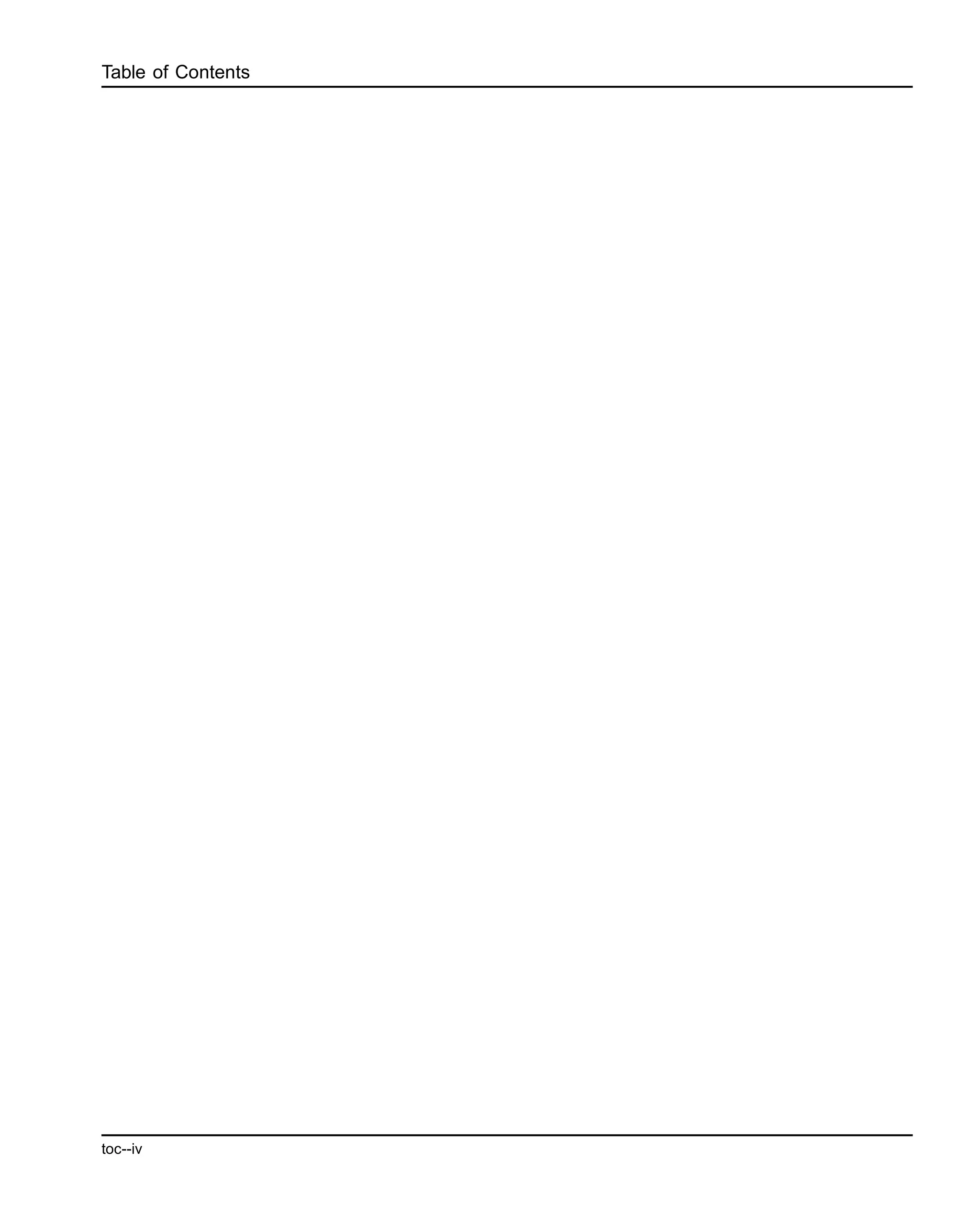 Table of Contents
toc--iv
 
