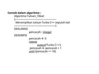 pb6mat_pert6 .ppt algoritma pemrograman c | PPT
