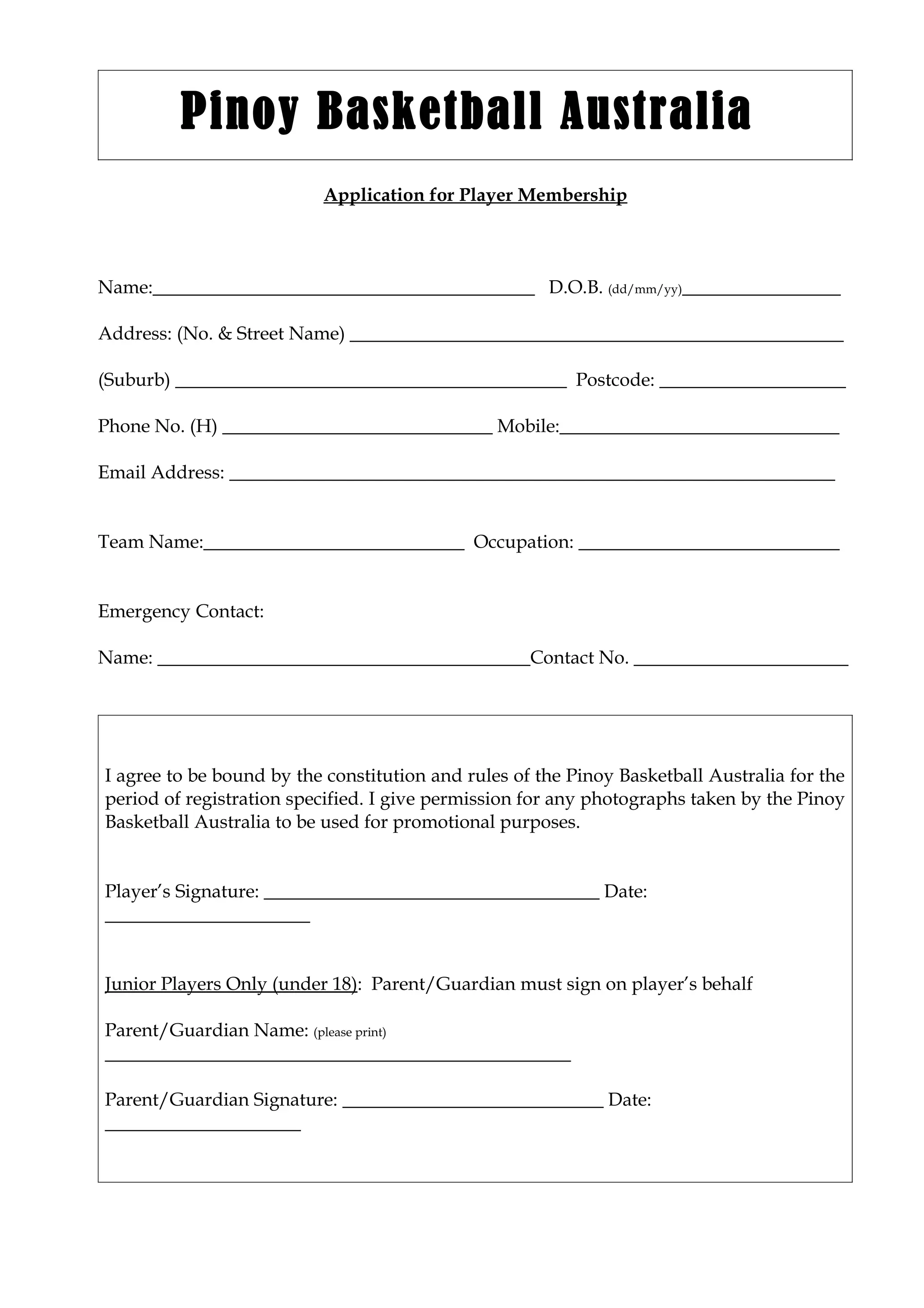 Pba application form[1] | DOC