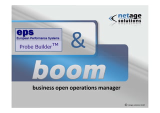 &
business open operations manager

           © 2012 netage solutions GmbH   1
 