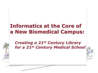 Informatics at the Core of a New Biomedical Campus: Creating a 21st Century Library for a 21st Century Medical School 