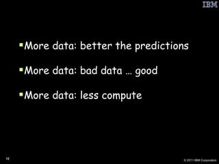 Harnessing Big Data.  New Physics. More data: better the predictions More data: bad data … good More data: less compute 
