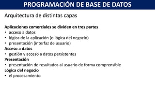 Programación de Base de Datos - Unidad II: Aplicaciones con ...