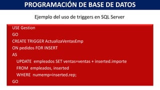 Programacion de base de datos - unidad 3 Programacion de base de datos ...