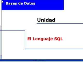 El Lenguaje SQL Bases de Datos Unidad 