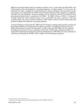 United Nations Peacebuilding Fund (PBF) Guidelines on application and ...