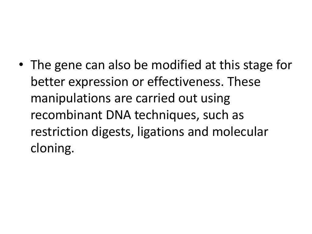 gene manipulation