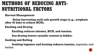 PBG presentation on anti nutritional factors in fodder | PPTX