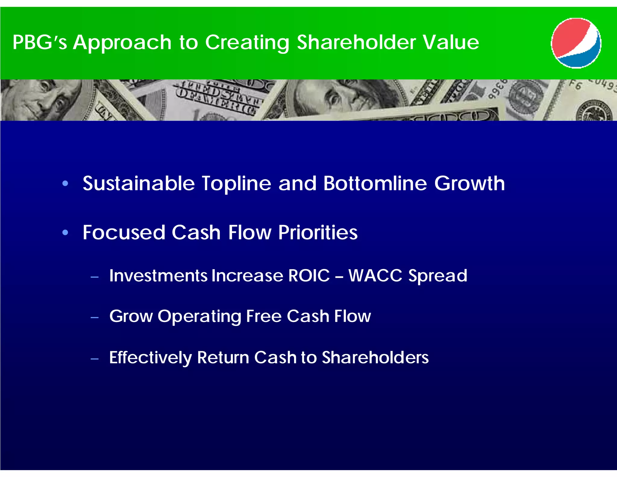 PBG presentation at CAGNY 2009