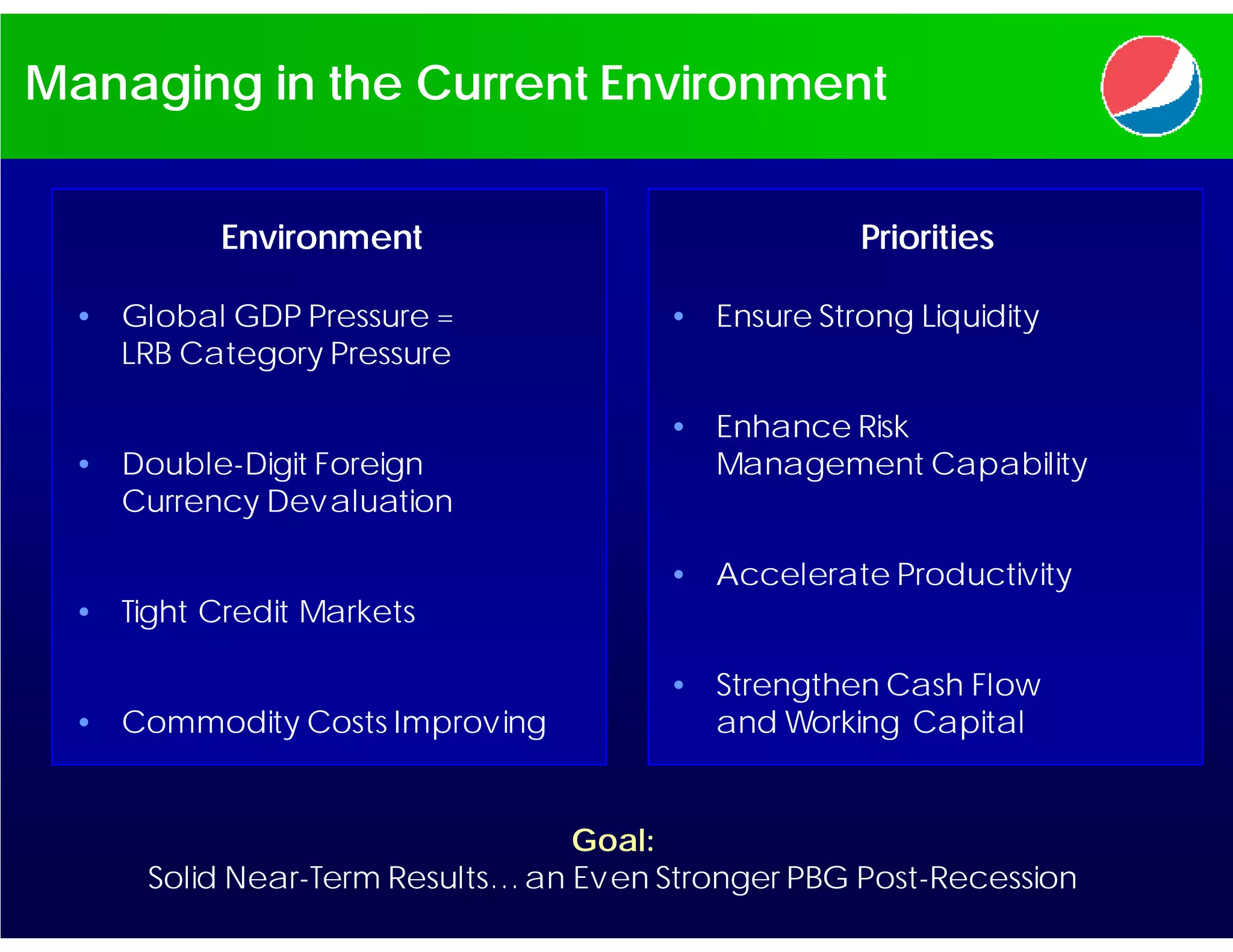 PBG presentation at CAGNY 2009
