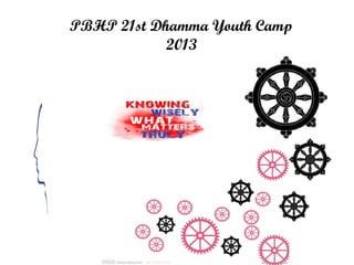 Click to edit Master subtitle style
PBHP 21st Dhamma Youth Camp
2013
 