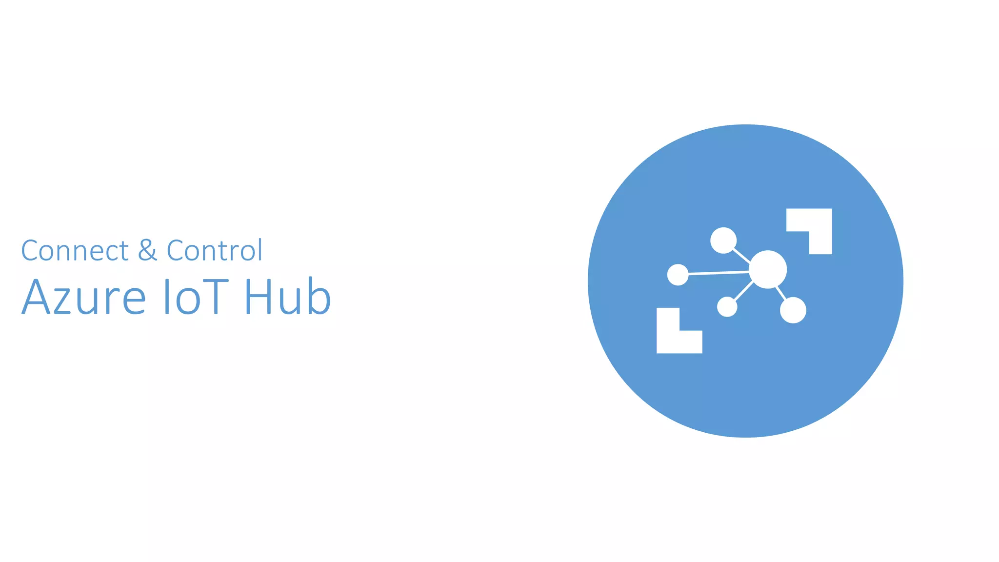 Connect & Control
Azure IoT Hub
 