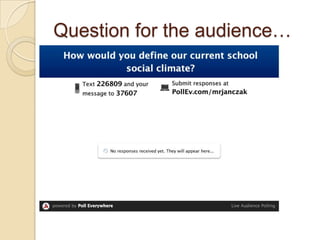 Question for the audience…