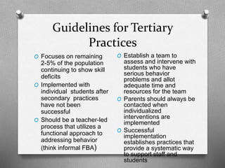 Let’s take a look at some
resources
http://www.pbisworld.com/
http://www.interventioncentral.org/home
https://sites.google.com/a/ccs.k12.nc.us/tiered-
behavior-interventions/
 