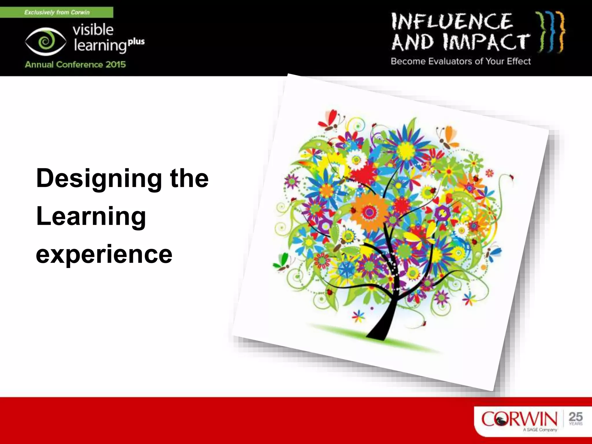 Designing the
Learning
experience
 