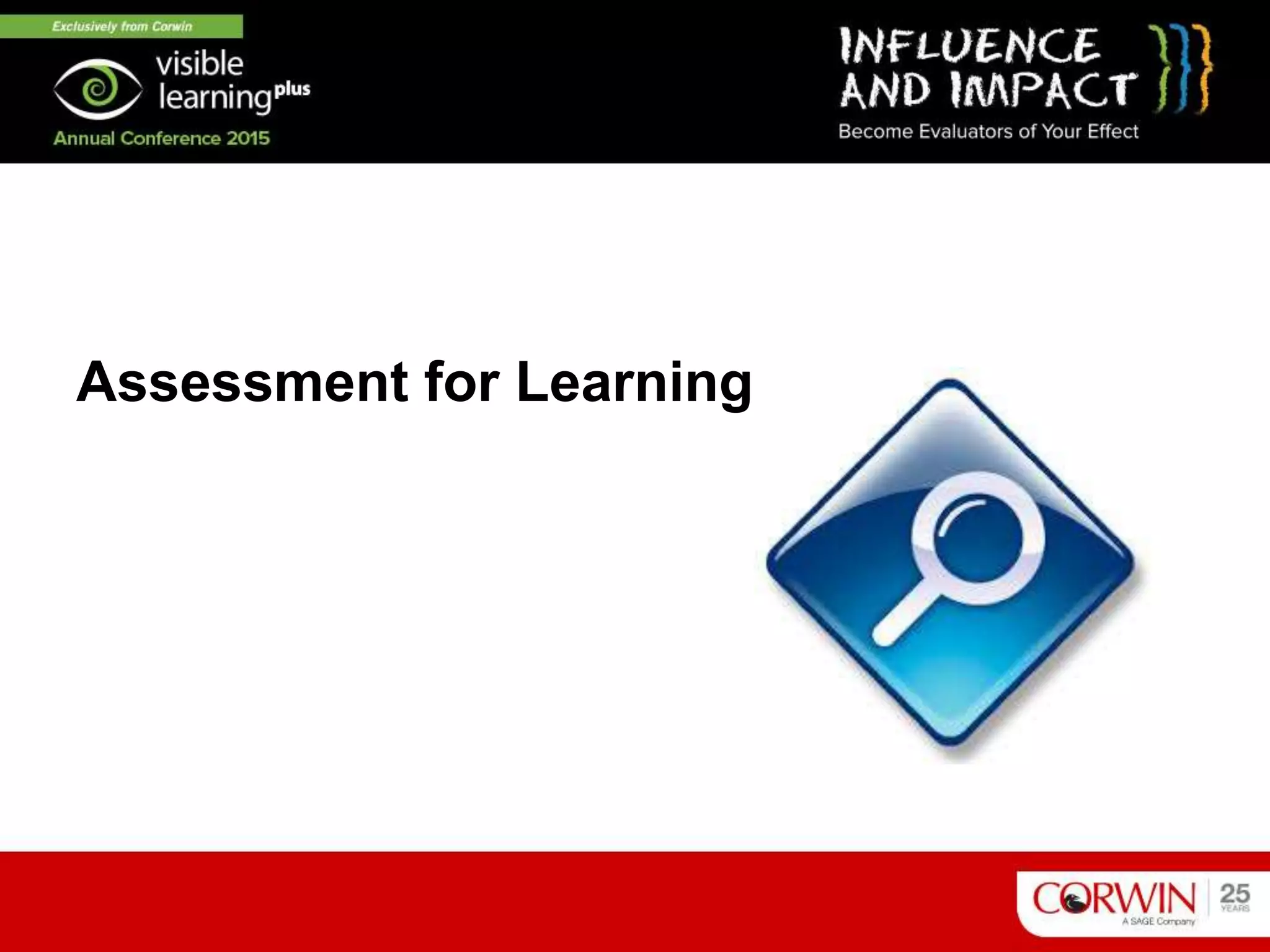 Assessment for Learning
 