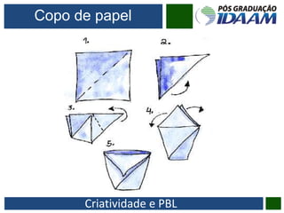 Criatividade e PBL
Copo de papel
 
