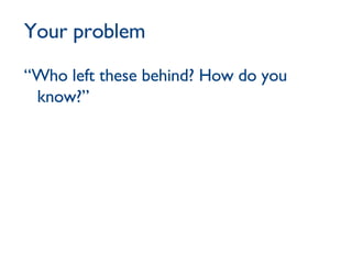 Your problem “Who left these behind? How do you know?” 