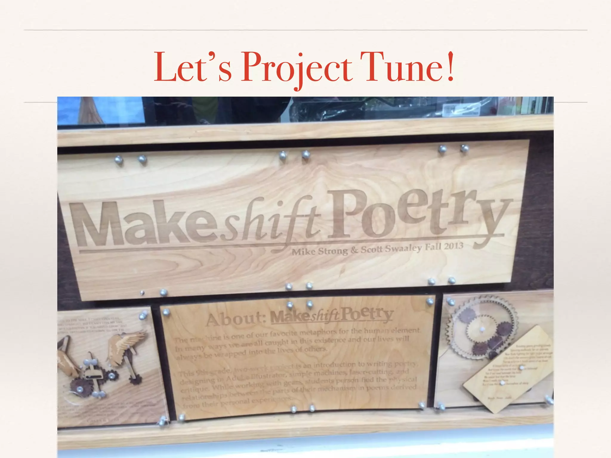 Let’s Project Tune!
 