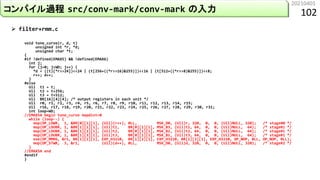 20210401
102
コンパイル過程 src/conv-mark/conv-mark の入力
void tone_curve(r, d, t)
unsigned int *r, *d;
unsigned char *t;
{
#if !de...
