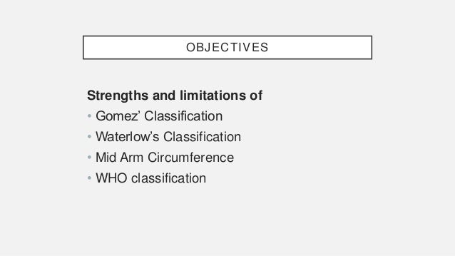 Methods To Classify Malnutrition