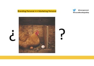 @marcapersonal
#PersonalBrandingLabDay
Branding Personal ↔ Marketing Personal
¿ ?
 