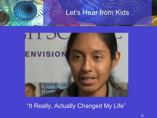 Let’s Hear from Kids “ It Really, Actually Changed My Life” 