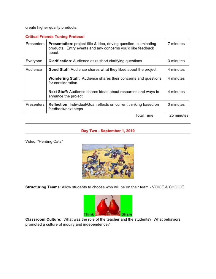 Critical Friends Protocol Template