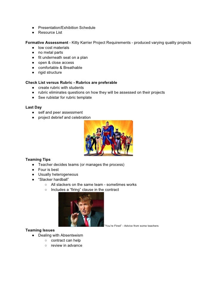 Project Based Learning Buck Institute