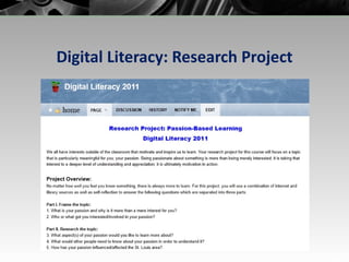 Digital Literacy: Research Project 
