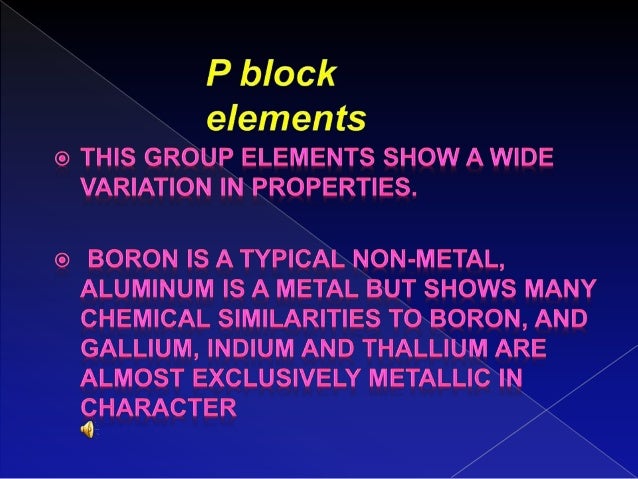 P block elements 1