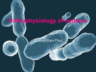 Pathophysiology of oedema
Shama Rani Paul
 