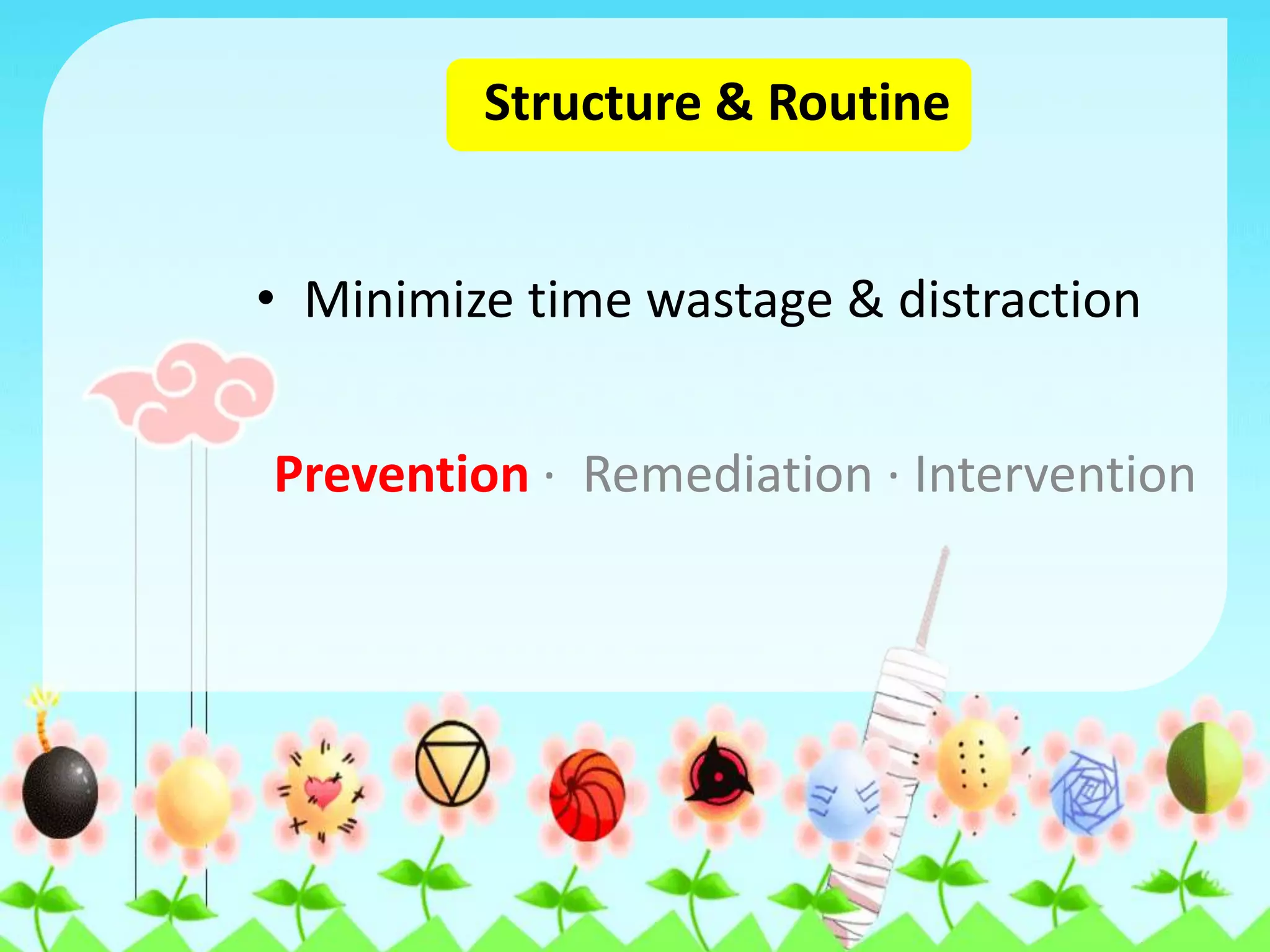 Goal setting and organisational skills.Time ManagementABC123 Prioritized planning