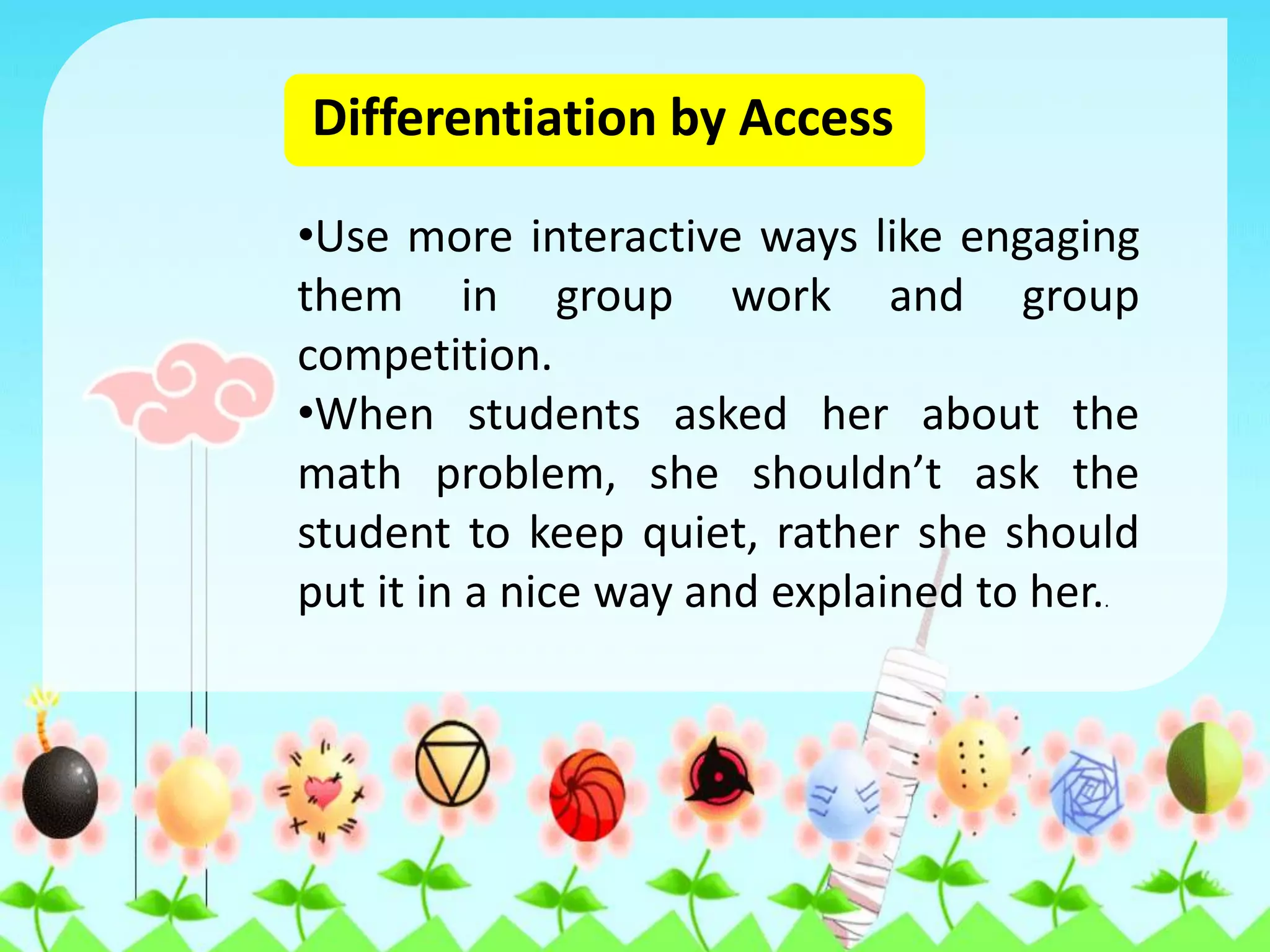 Differentiation by ContentRush through the syllabus