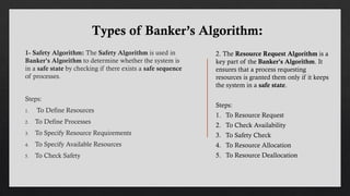 Bankers algorithm pbl project based ppt. | PPTX