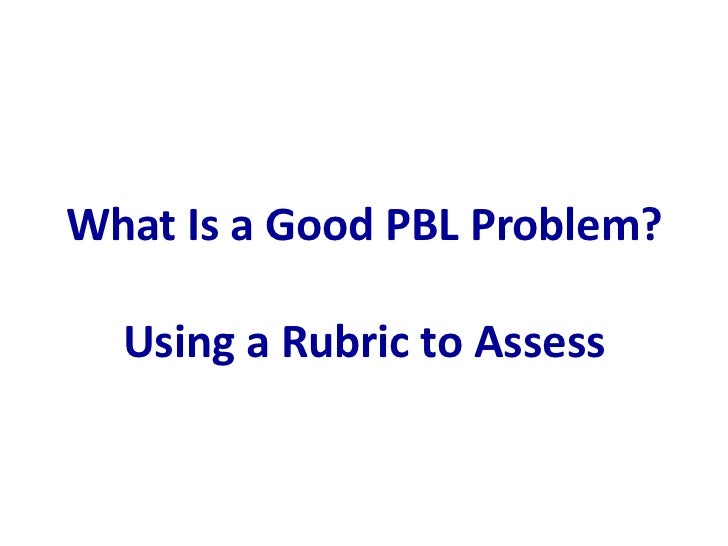 pbl rubric