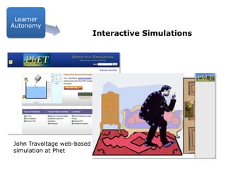 Learner AutonomyInteractive SimulationsLearner AutonomyJohn Travoltage web-based simulation at Phet