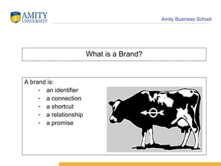 What is a Brand? A brand is: an identifier a connection a shortcut a relationship a promise 