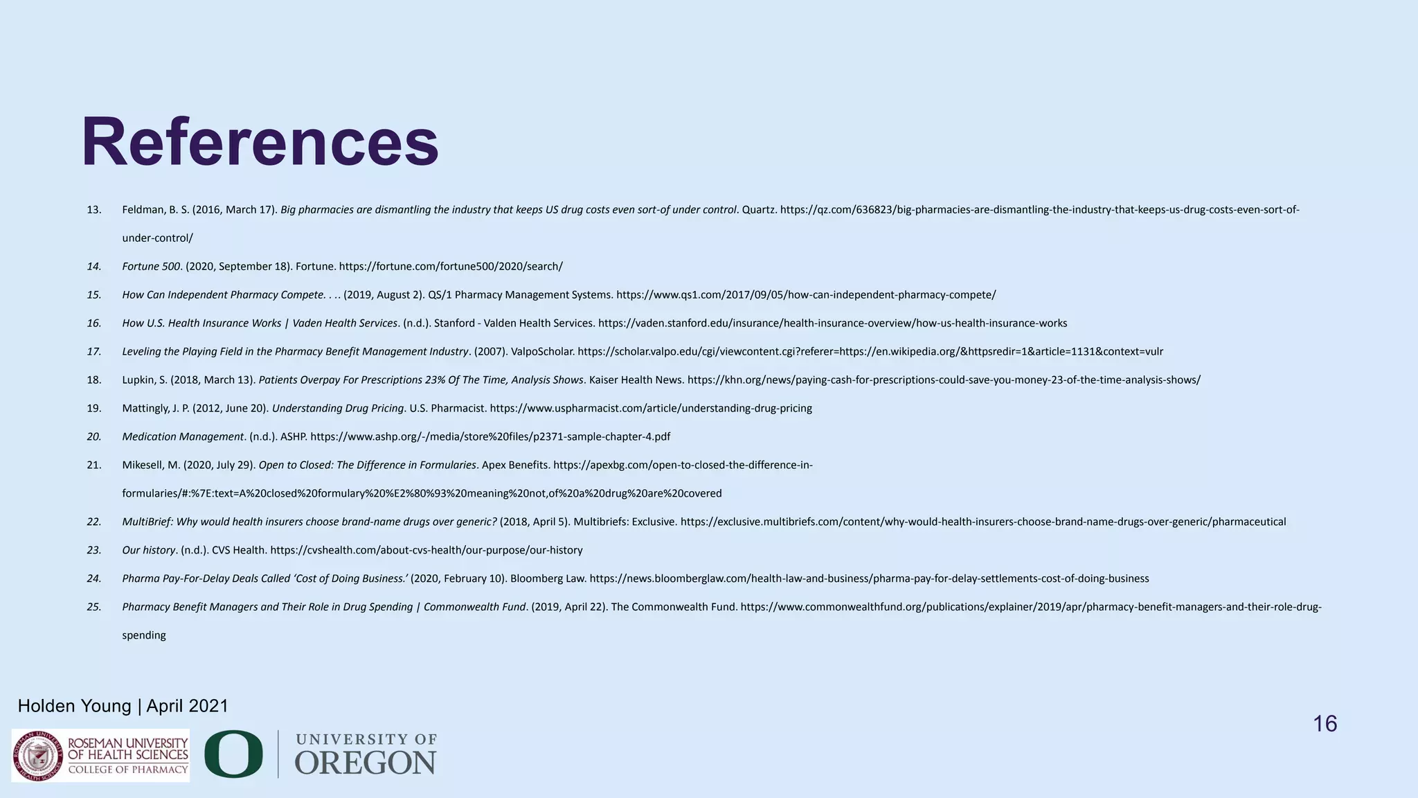 PBMs Presentation (Holden Young - Roseman University of Health Sciences ...